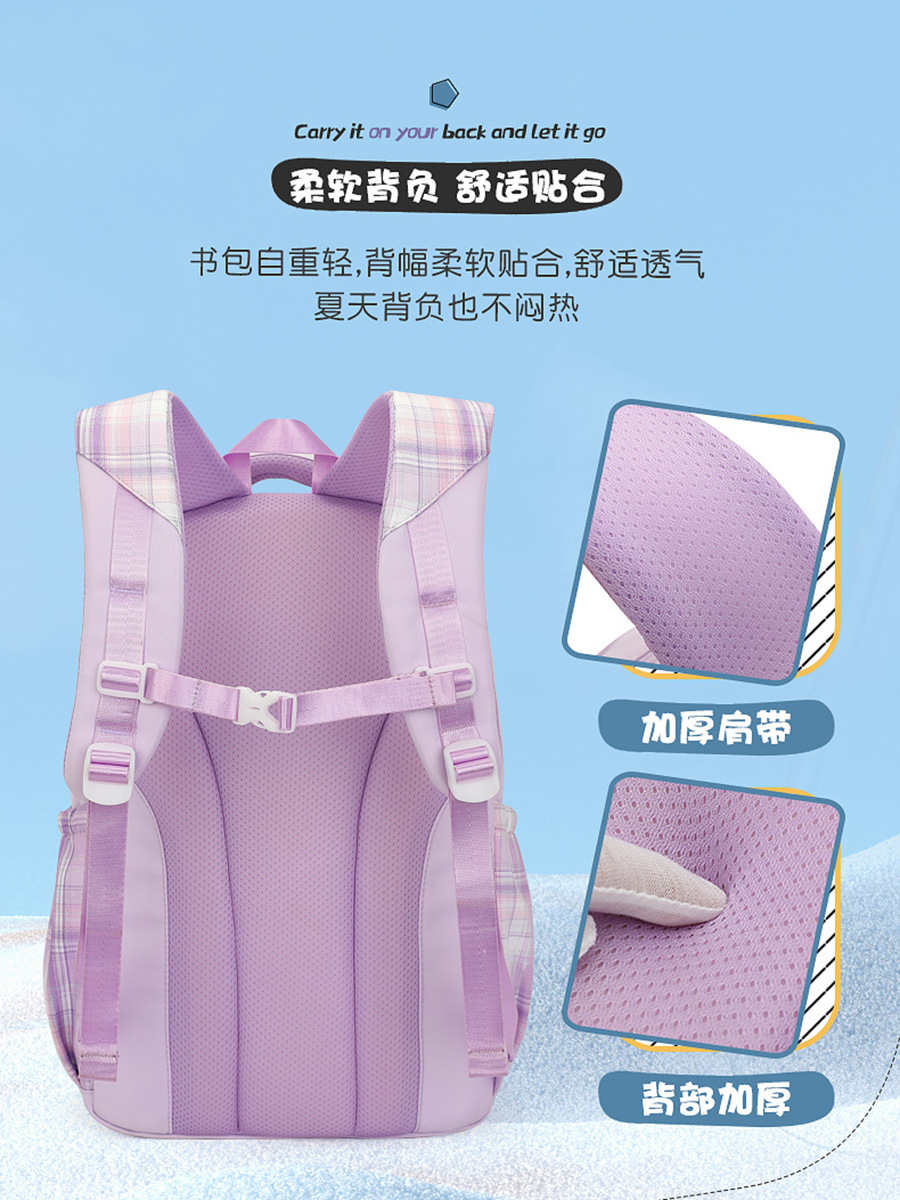 Peces naturales niños estudiante de la escuela primaria mochila de gran capacidad mochila chica reducción de carga bolsa de escuela de protección de la columna vertebral
