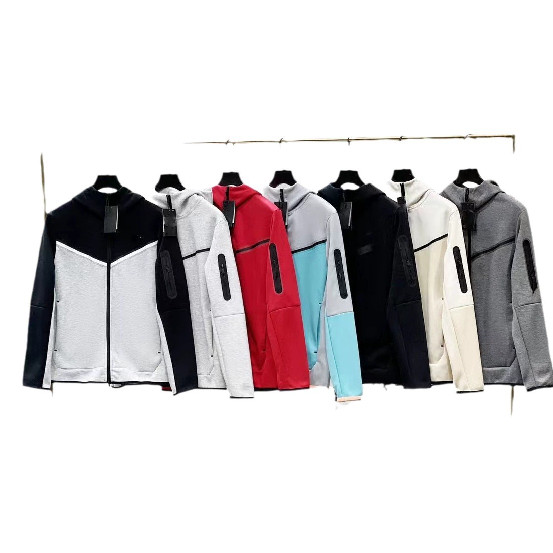 2024 весна и осень Досуг Спорт Многоцветный трикотажный хлопок с капюшоном молния Мужское 490 пальто