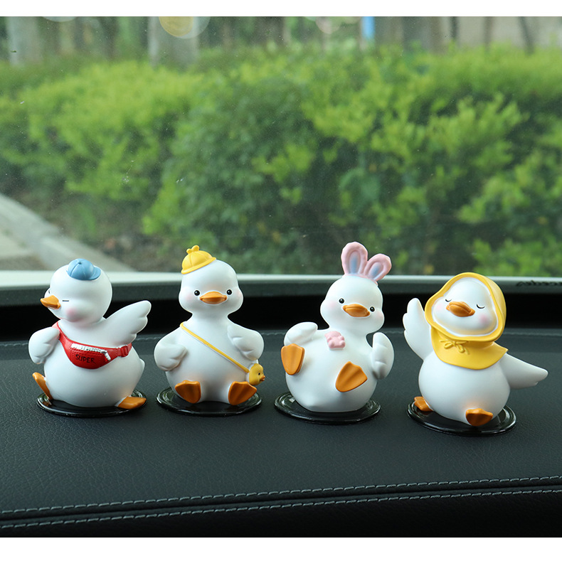 Creative Car Internet Celebrity Duck Car Ornaments New Cute Car Center Console Car Interior Decoration Ornaments for Women