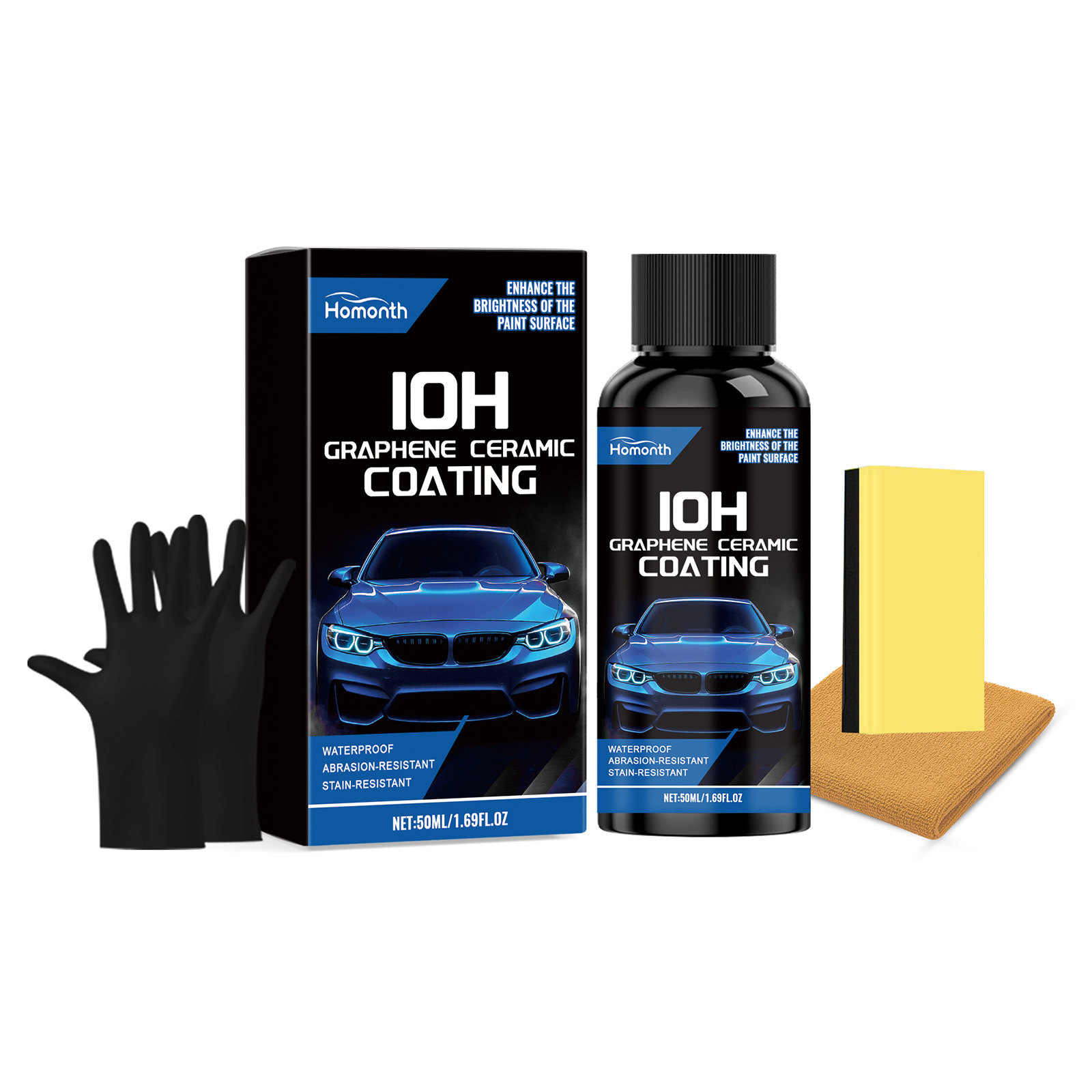 Phủ gốm Graphene homonth cho xe ô tô keo sơn xe PTFE phủ gốm chống bẩn chống bẩn chống mòn dẫn nhiệt bảo vệ sơn xe ô tô 50ml
