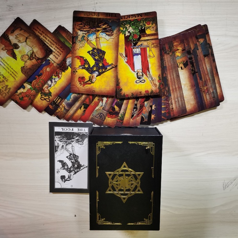 Foil Plastic Playing Table Game Gold Office Tarot Gift Cards_voghion.com