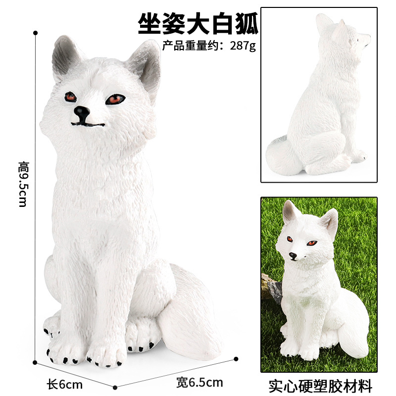 M-3163 앉아 큰 흰 여우