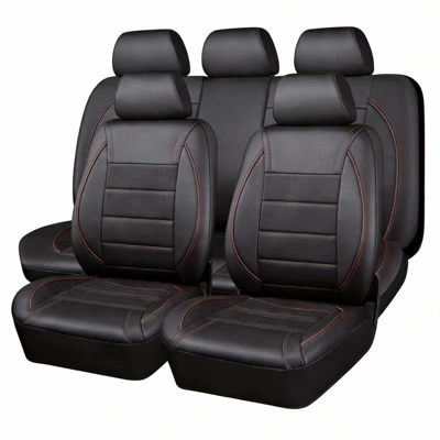 Universal seat cover best-selling leather car seat - tooth-colored-coffee-full-nine-piece-set-for-the-vehicle