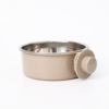 Dog bowl anti -overturned can be fixed with dog pot dog cage stainless steel drink bowl pet bowl pet products wholesale