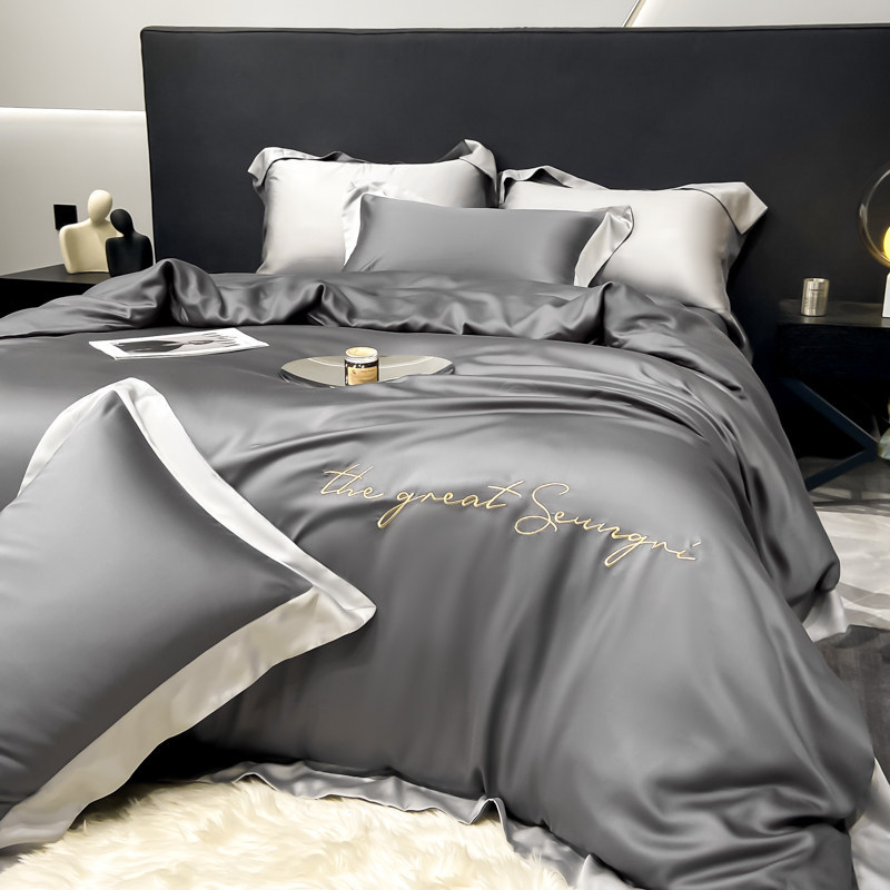 Lenzing Tencel Bedding Set Luxury Summer Cool Ice Silk Duvet Cover_voghion.com