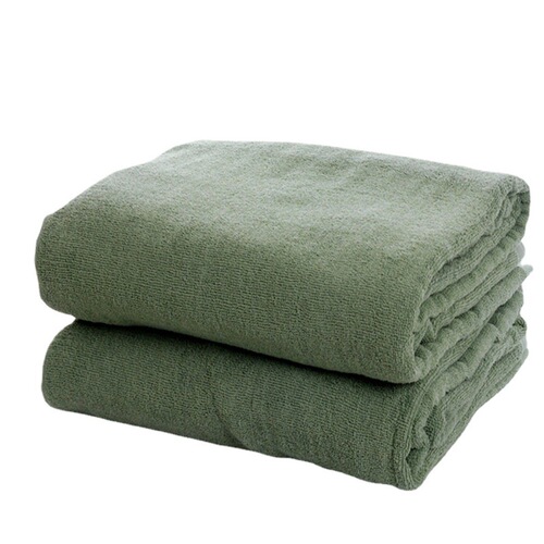 Wholesale cotton towel quilt summer thin summer camp student dormitory army green towel blanket air conditioning sofa cover blanket