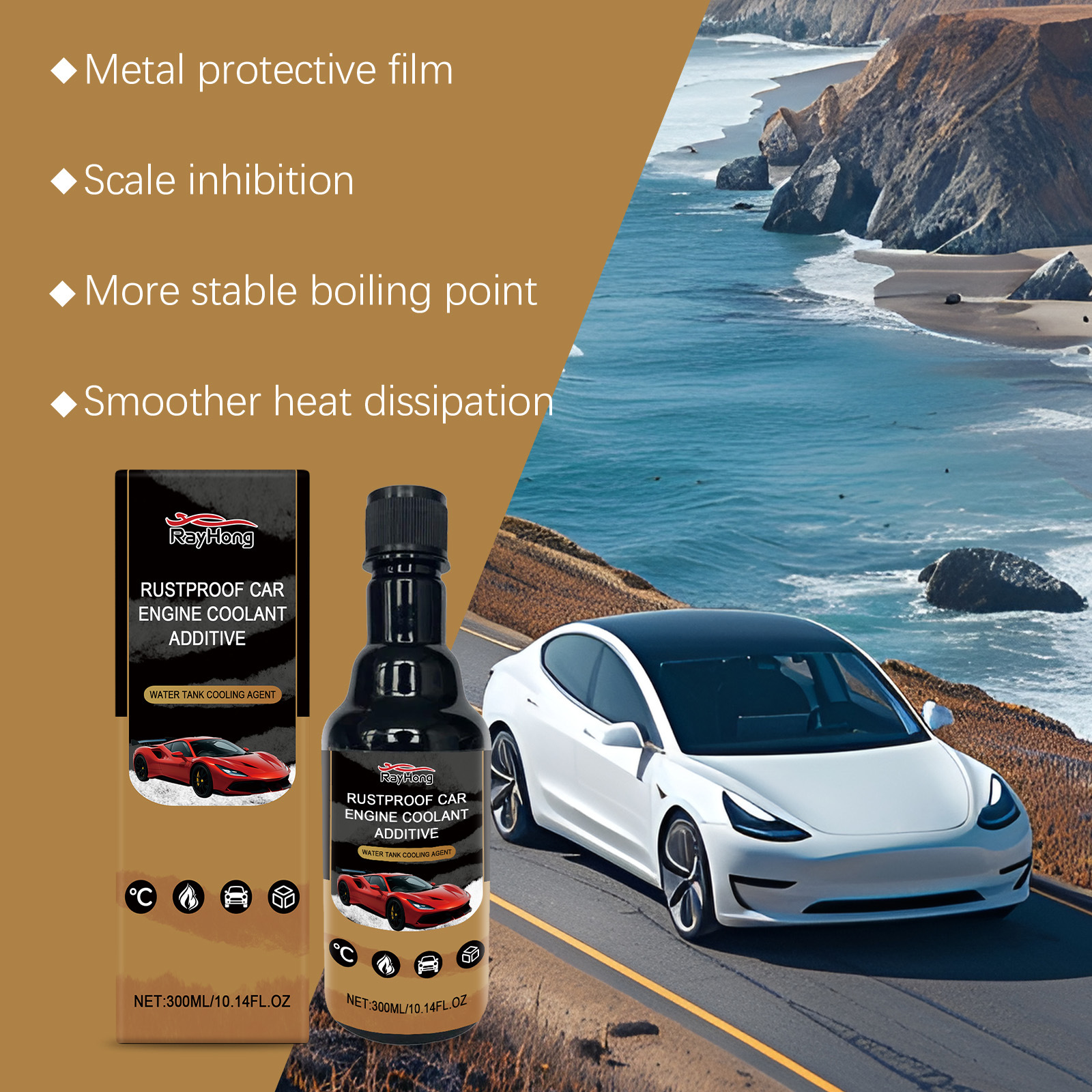 Rayhong Car Cooling System Protective Agent Engine Water Tank Anti-Corrosion and Anti-Scaling Additive Car Protection