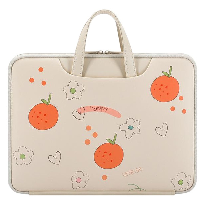 Cute Butter Bear Cartoon Laptop Handbag Pu Cute Korean Fashion 13.3inch 14inch Waterproof
