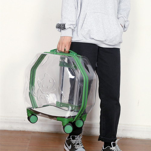 [Strictly Selected Cat Bags] Panoramic Transparent Pet Trolley Case, Cross-Border Cat Suitcase Dropshipping, Dog Airline Case