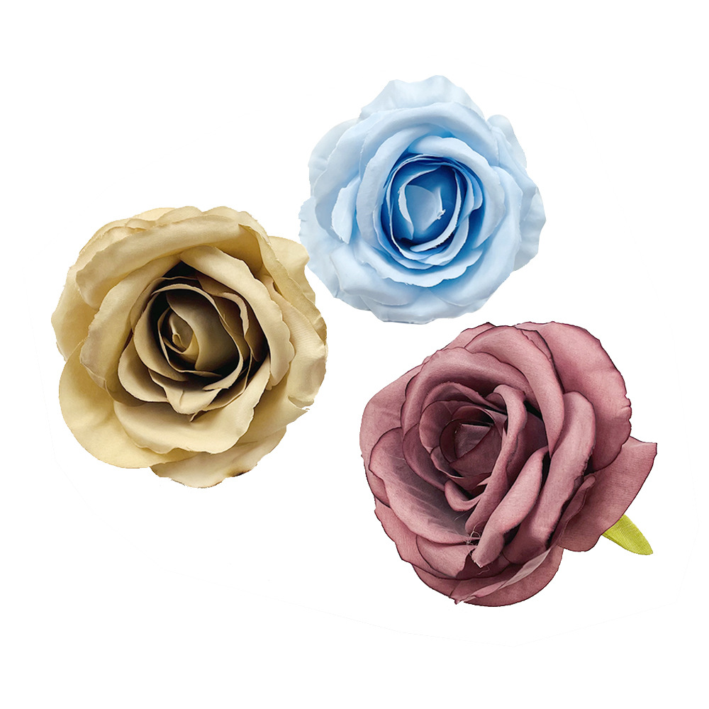 Flores de rosa de seda simuladas bordes rosa rosa de bodas de fondo decoración de pared con accesorios de bandera de regalo