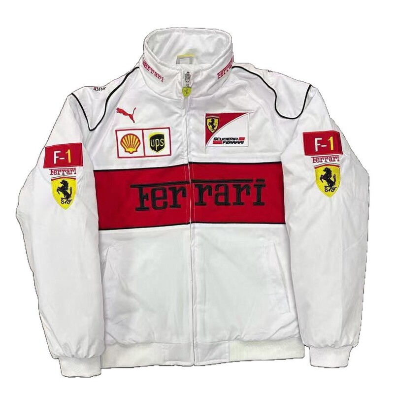 F1 Racing Jacket, Thin Style, Us Size, Waterproof Embroidered Jacket, Street Style, Plus Size Motorcycle Cotton Jacket, Biker Jacket