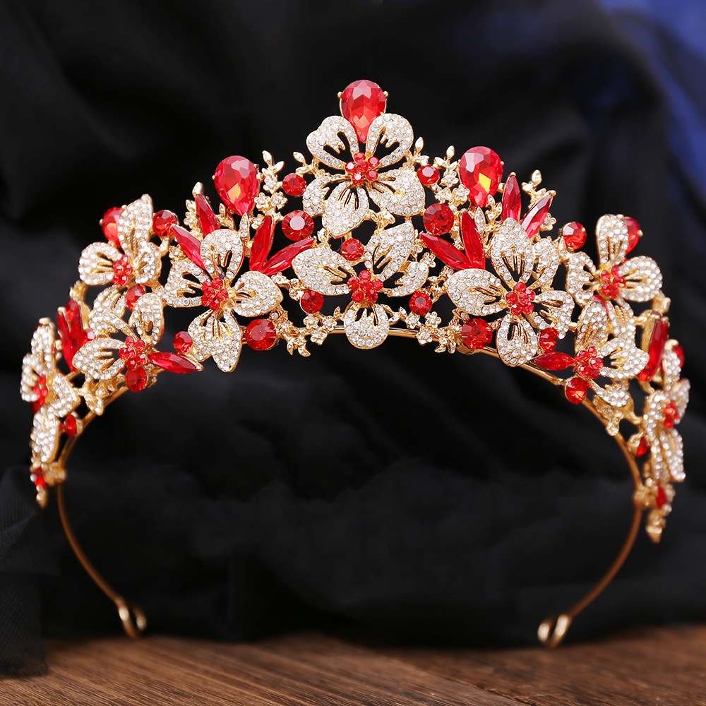 357g Weight Crown Hair Accessories Type 1 Piece Quantity Wedding, Birthday, Festival Occasion Alloy Material Leaves Pattern All Seasons Season Women's Gender Diamond Design Simple Style, Shiny Style Simple Style Shiny Women's Leaves Alloy Diamond Crown 8