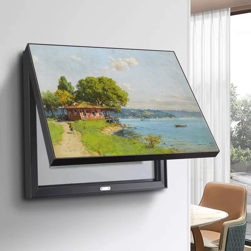 Decorative Painting of Monet's Electric Meter Box, Van Gogh's Punch-Free Oil Painting, Living Room Switch Mural, Distribution Box Cover Hanging Painting