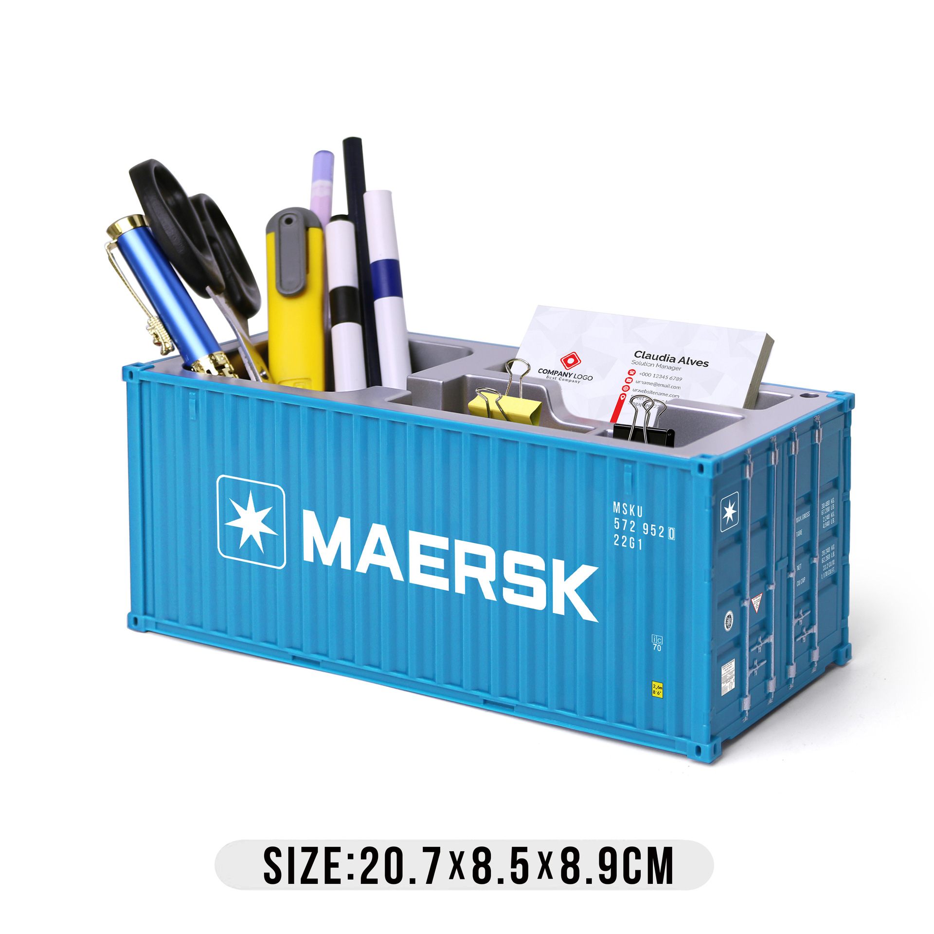 Caja de tarjetas de visita Blue Maersk