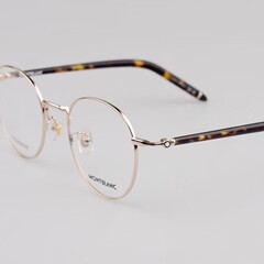 新品眼镜架MB0273 简约复古轻盈纯钛圆框眼镜架六角星圆笔镜腿