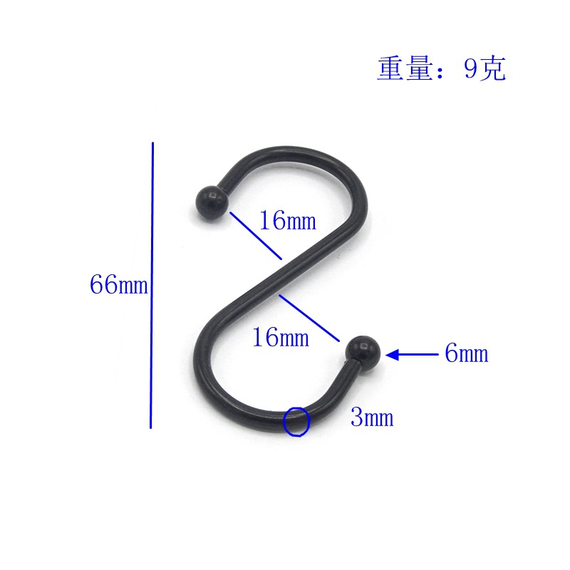 Barra de almacenamiento de varilla de acero inoxidable 304 gancho de ropa de acero inoxidable gancho pequeño gancho de tipo S antiarañazos directo de fábrica