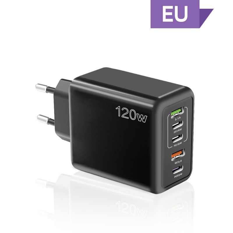 Cargador de carga rápido del teléfono móvil 120W tipo-c británico europeo y americano PD + USB para la cabeza de carga del multi-Puerto de Apple 15