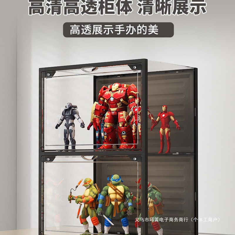 手办展示柜适用儿童玩具积木收纳置物架盲盒家用拼装陈列柜子|undefined