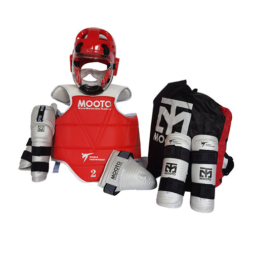 Manufacturer of Taekwondo protective gear, school training protective gear, thickened five-piece set, eight-piece set, wavy pattern Taekwondo protective gear