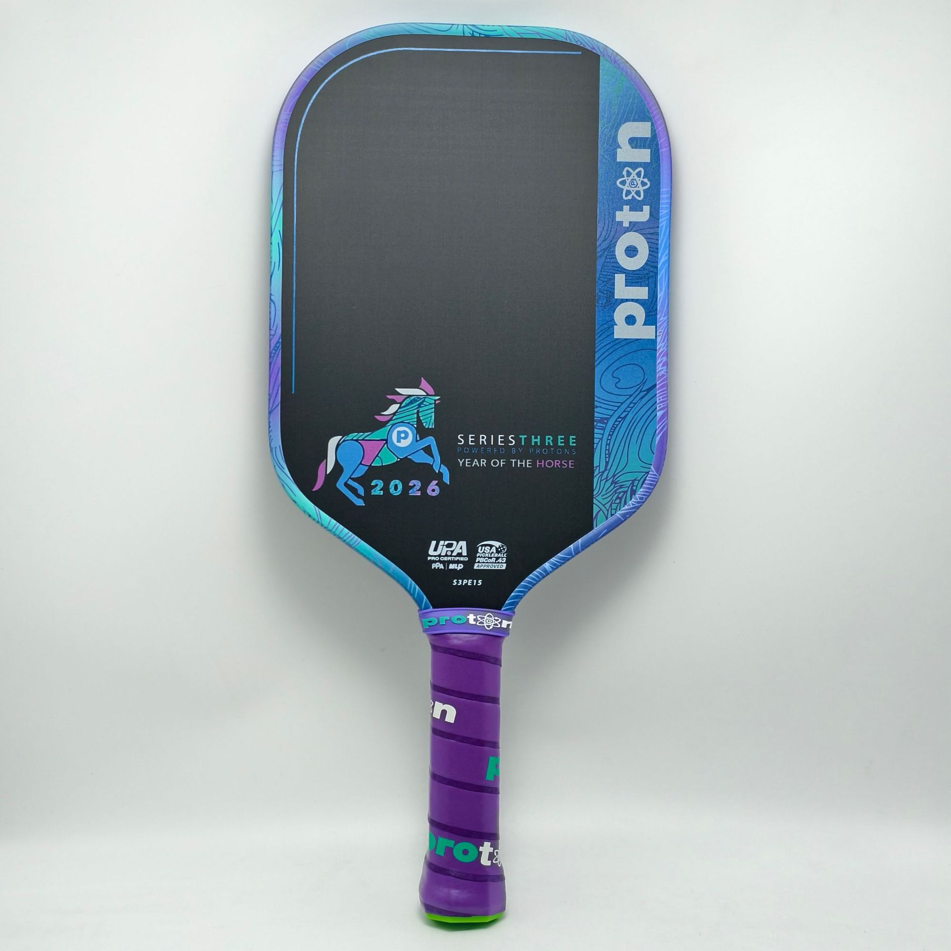 Proton's new pickleball racket T700 carbon fiber Year of the Horse limited edition peacock foam core high rotation shock absorption