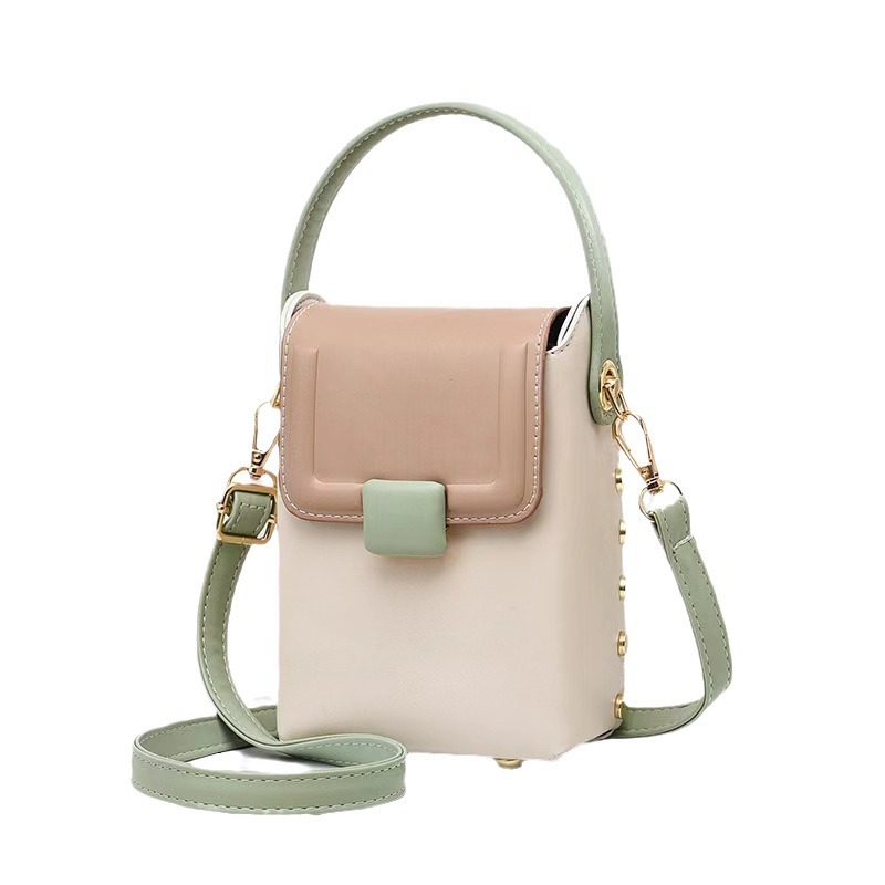 Bolso pequeño minibag con estampado de estilo coreano, bolso de hombro, bolso cruzado para transmisión en vivo, bolso para teléfono móvil, bolsos de tendencia retro