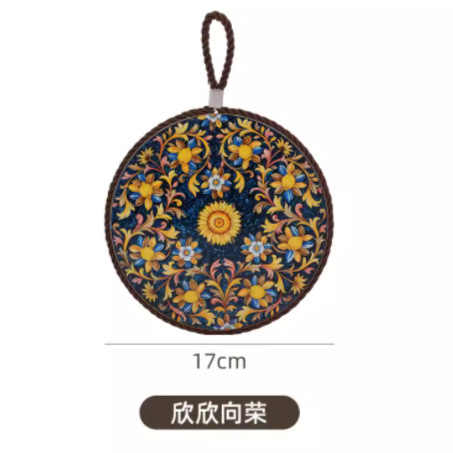 复古隔热垫耐高温砂锅防烫垫珐琅锅垫子陶瓷新中式餐桌防滑餐盘垫|undefined