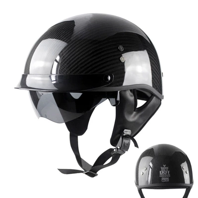Mirror Safety Helmet for Men and – Motosiklet kaskı (dəbilqə) - glossy-black-carbon-fiber-l