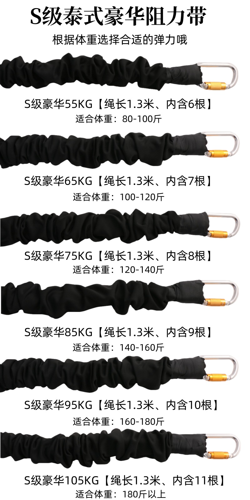 1.3米黑色阻力带