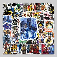 50 Realistic Mortal Kombat Luggage Sticker Creative Waterproof Washable Skateboard Computer Tablet Cartoon Decor