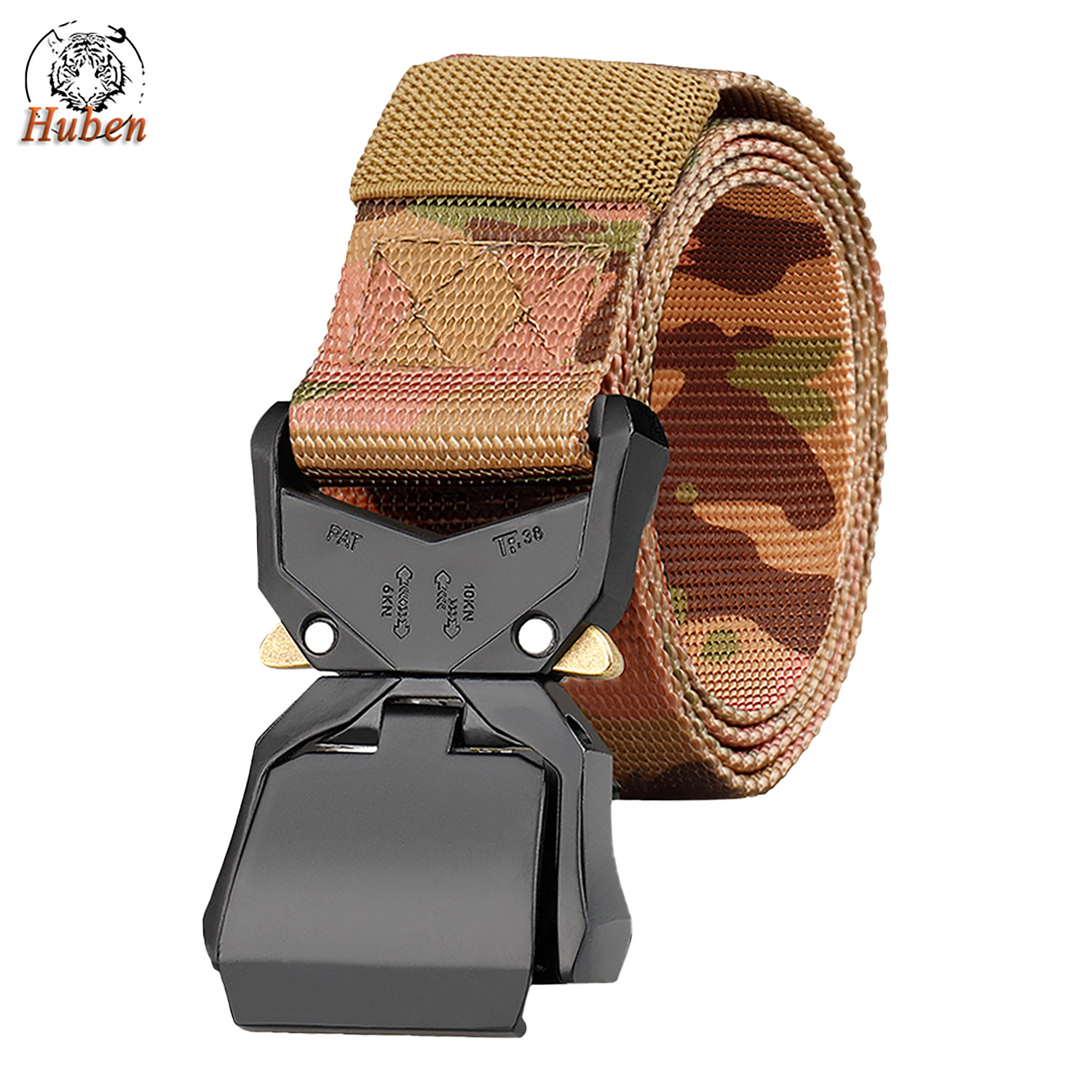 Nuevo cinturón táctico de nailon con hebilla de liberación rápida de aleación de aluminio, cinturón cobra para deportes al aire libre