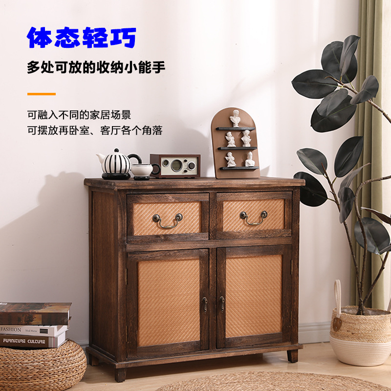 Gabinete de comedor antiguo retro, gabinete de muebles de casa de familia, gabinete de decoración de campo americano, accesorios de fotografía, gabinete de porche, gabinete doméstico