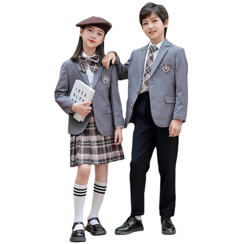 Kindergarten uniforms, spring and autumn student clothes, British style primary and secondary school uniforms, class uniforms, performance clothes, children's suits