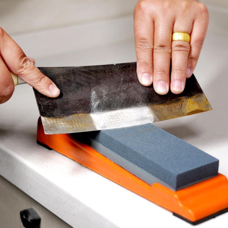 Coarse Whetstone Knife Sharpener with Fixed Base for Kitchen Home and Commercial Use overview