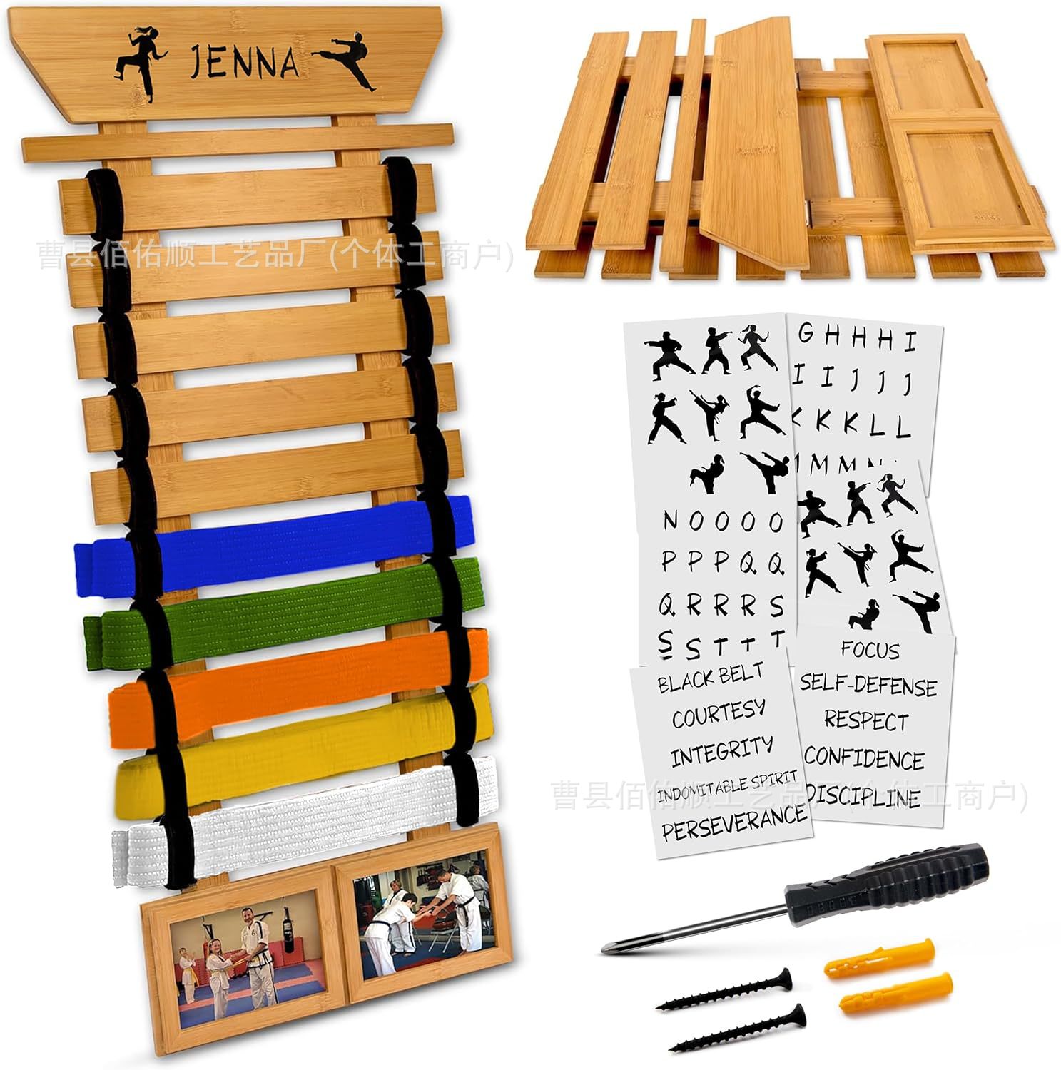 Taekwondo Belt Display Rack, Belt Hanger, Karate Martial Arts Promotion Belt Rack, Belt Display Rack, Belt Rack