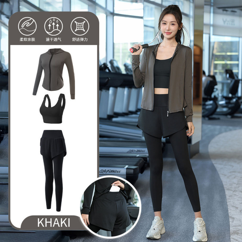 Juego de carrera para mujeres primavera y otoño principiantes de verano yoga deportivo rápido ropa seca trajes transpirables comercio exterior al por mayor