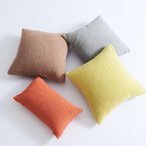 Carefully selected new modern and simple multi-specification macaron double-sided plush three-dimensional corn strip pillow cover pillow cushion