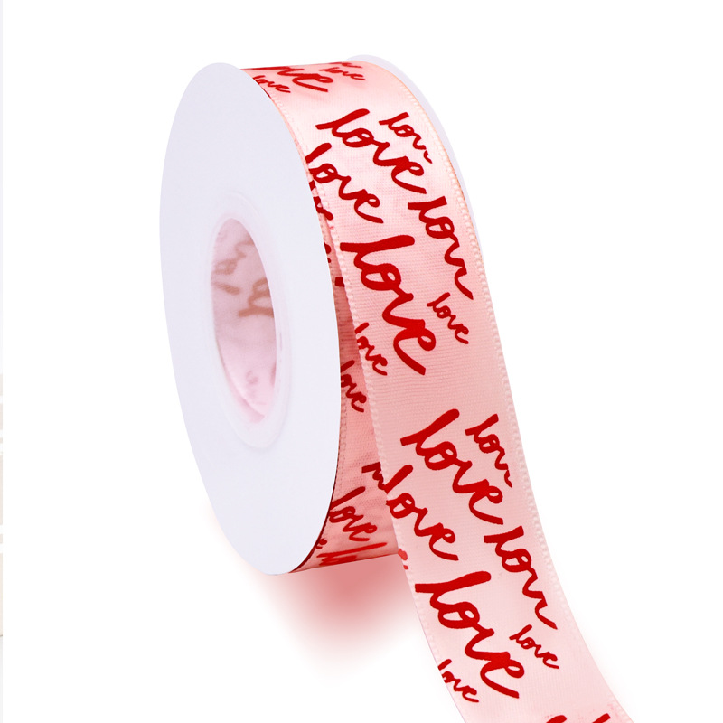 Qixi día de San Valentín amor cinta regalos adornos pastel decoración embalaje cinta de seda flores confesión fuente directa