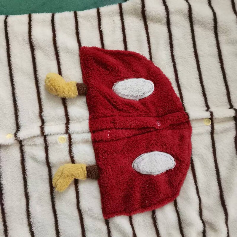 卡通睡衣米奇珊瑚绒斗篷加厚连帽睡袍KT猫斗篷情侣家居服一件代发|undefined
