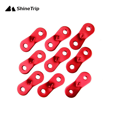 Shanqu Outdoor Dual Eye Aluminum Carabiner Wind Rope Clip Tarp Tent Anti-Slip Self-Tapping Adjustment Sheet Parasol Rope Clip Accessory
