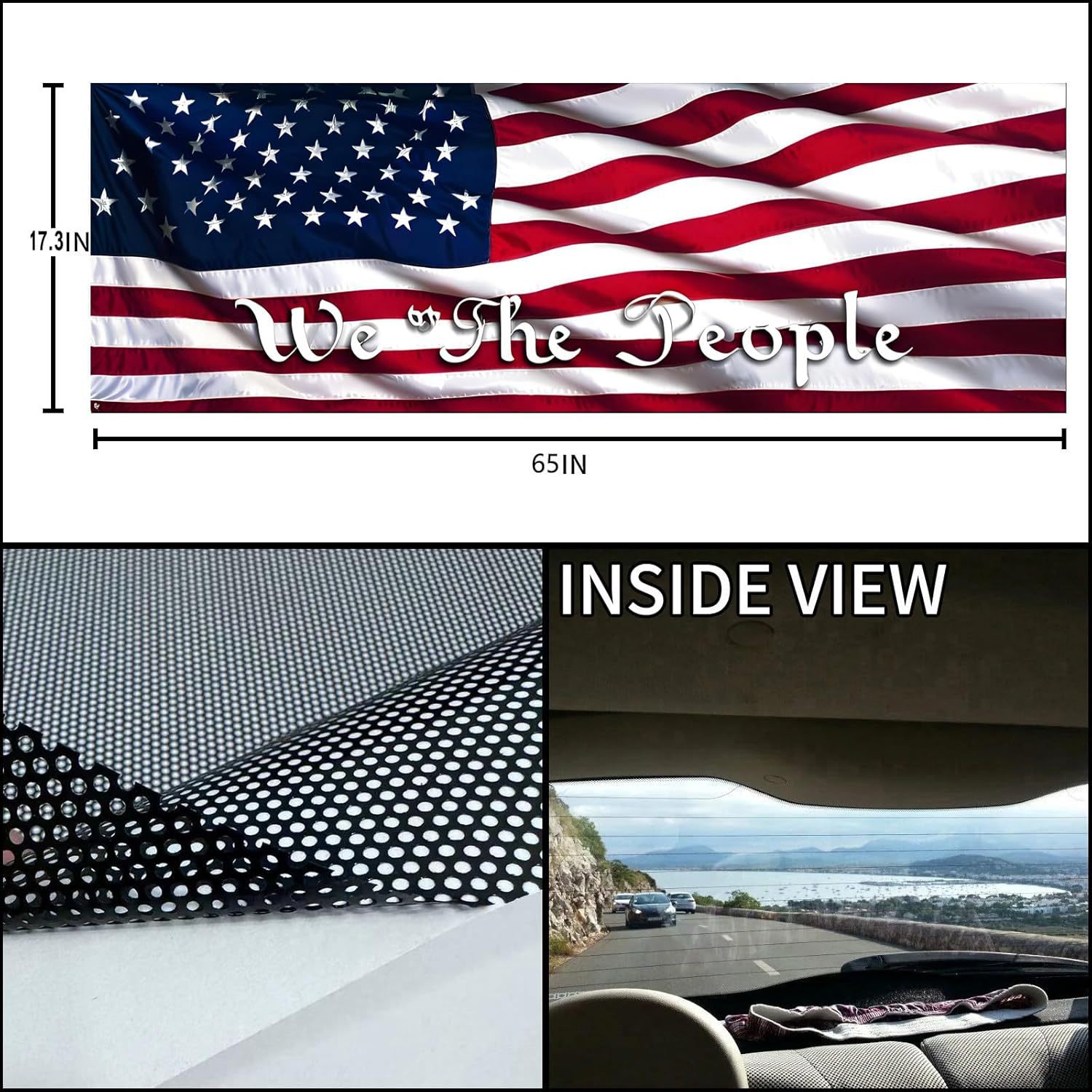 Pegatinas de ventana trasera de camión de 65x22 pulgadas para la mayoría de las camionetas SUV