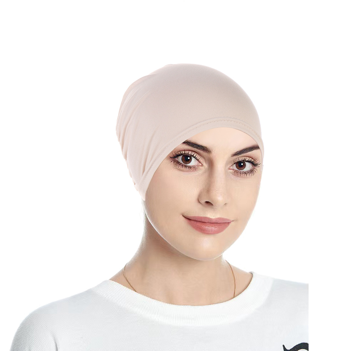 cappello da donna con fondo multicolore tinta unita cappello comodo e conveniente cappello da chemioterapia da donna_voghion.com