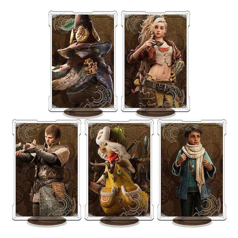 Бесшовный внутренний принт в стиле мезонина с рельефной резьбой Monster Hunter, гейминг-периферия из акрила, брендовый товар (оптом — слово исключено)