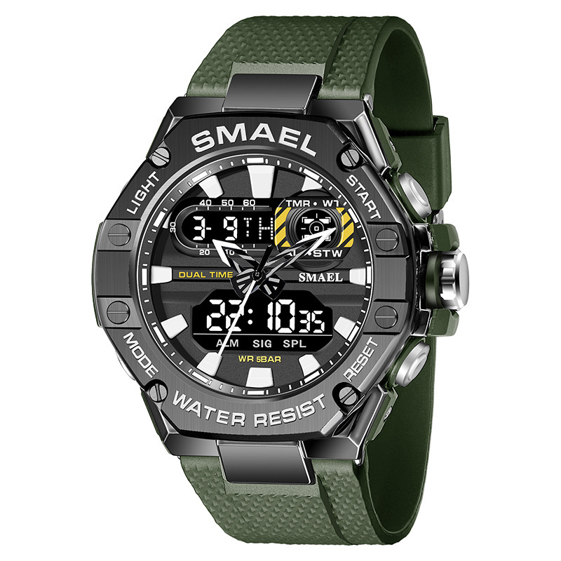 Smalla smael deportes reloj electrónico personalidad juvenil tendencia reloj calendario semana calendario luminoso 8066