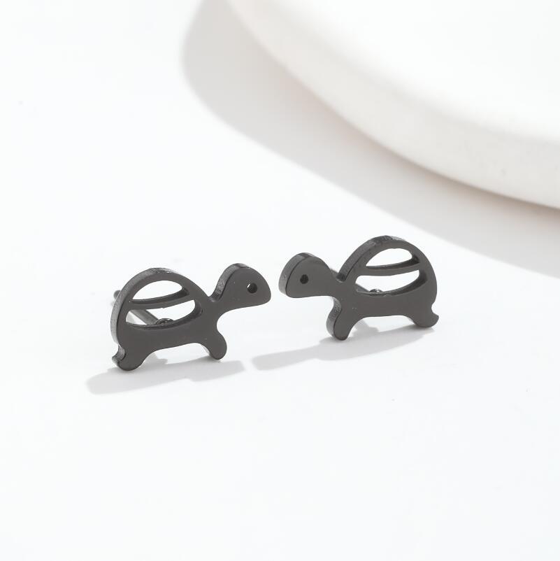 Fashion Tortoise Stainless Steel Plating Ear Studs 1 Pair display picture 3