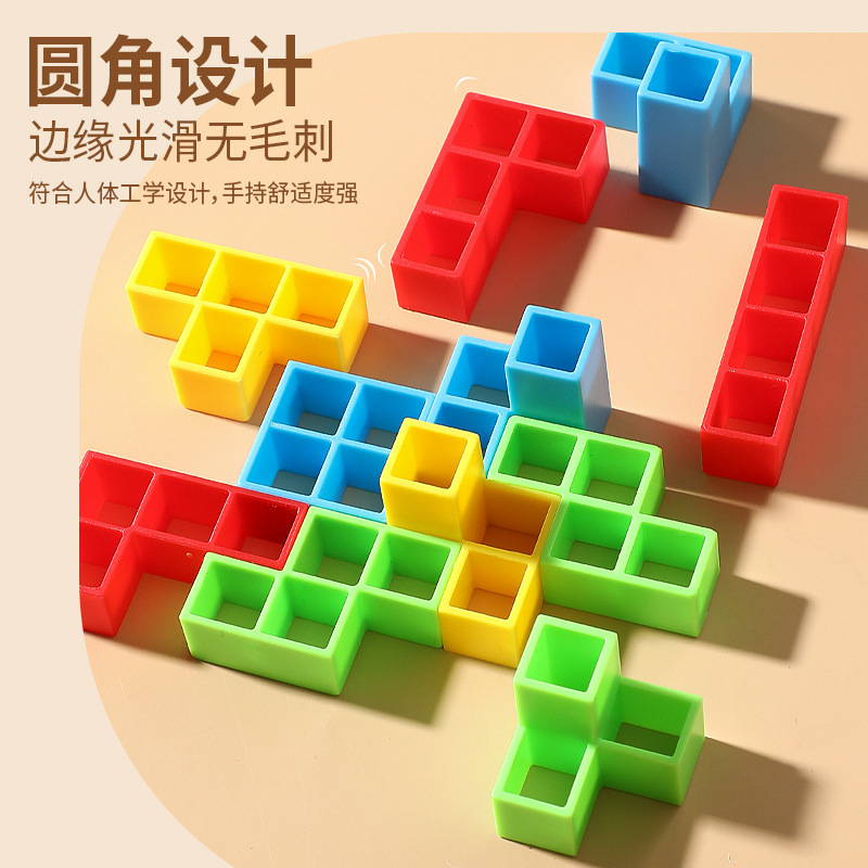 Juegos de equilibrio transfronterizos Tetris Bloques de construcción Amazon Strap Music Concentración Puzzle Juguetes de mesa