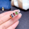 Live drainage welfare model imitates natural multiplied crystal ring women's volleyball ring multiple color treasure opening rings live mouth