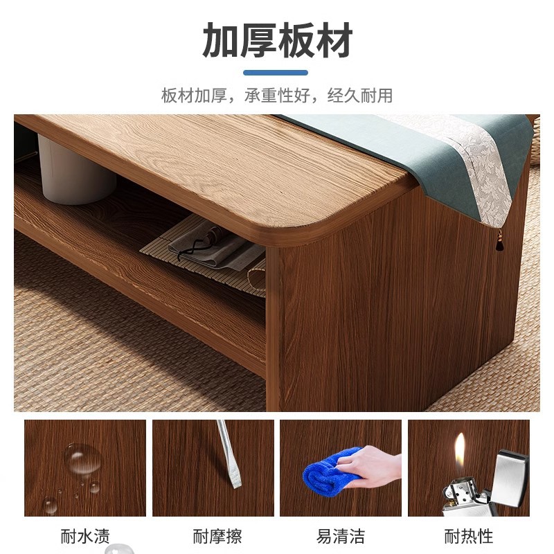 Mesa de té de ventana flotante mesa de té de tatami japonesa mesa de té casera mesa de kang mesa de mesa baja simple mesa de cama