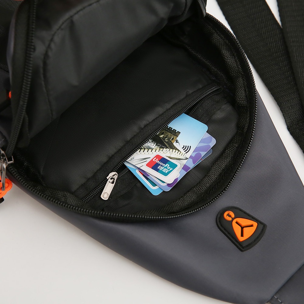 Bolso de pecho de moda para hombres 2026 nuevo impermeable, multicapa, multicolor, bolso de cintura simple al por mayor