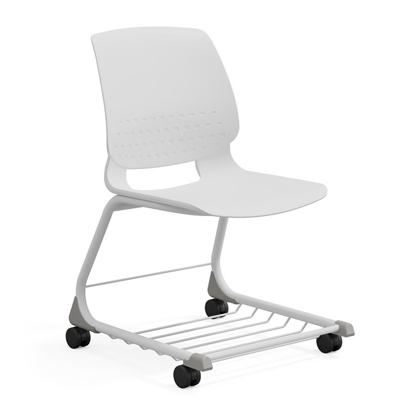 Silla de entrenamiento Silla de recepción apilable en forma de arco pie Silla de comedor respaldo ergonómico silla de oficina entrenamiento Silla de aula image 15