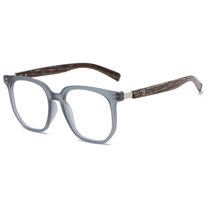 gris personalizado nuevo ligno protector de la cara gafas de luz azul retrógrado gran marco gafas de moda casual